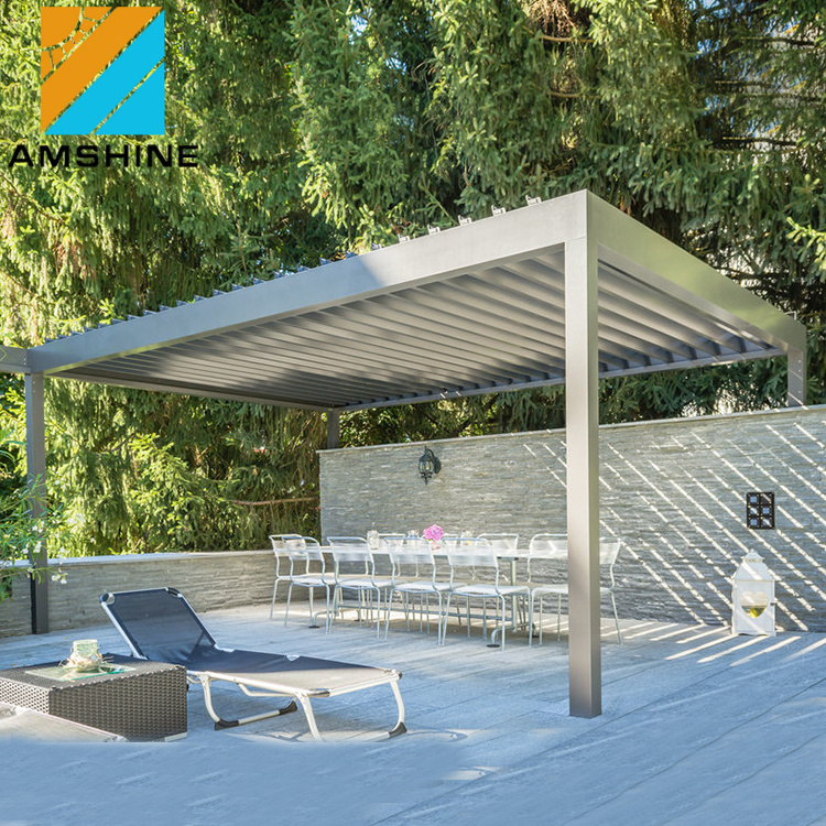 OEM Waterproof Electric Gazebo Outdoor Aluminum Pergola Customized Size Pergola Aluminium