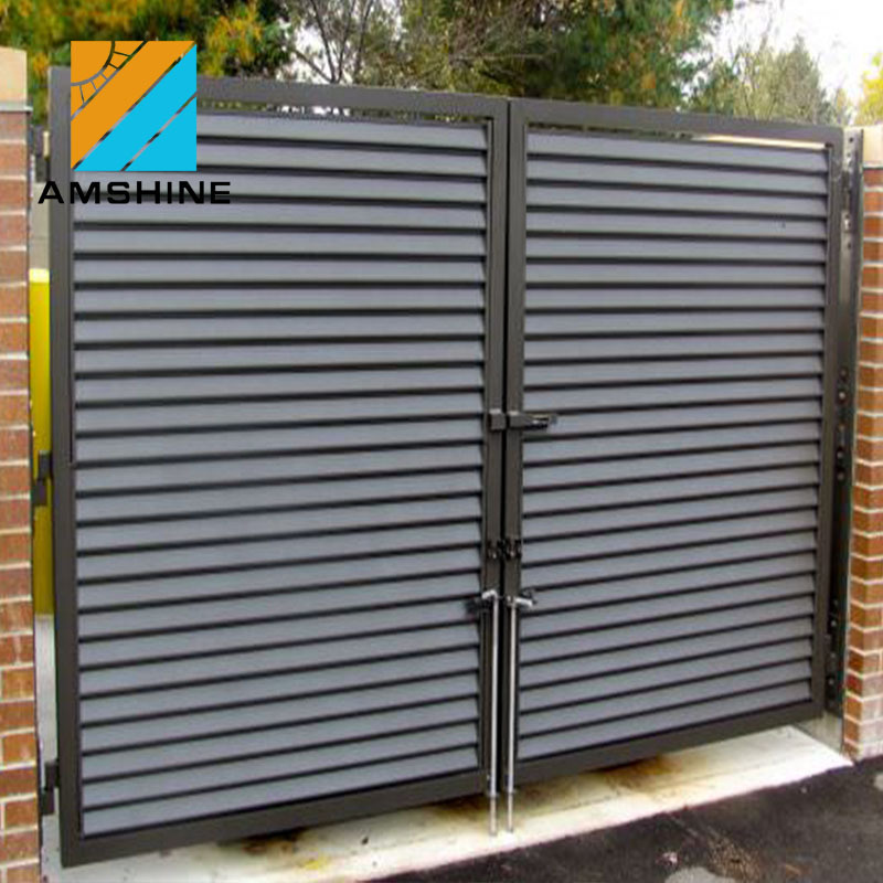 Aluminum motorized louver designs sheet metal garden fence gate