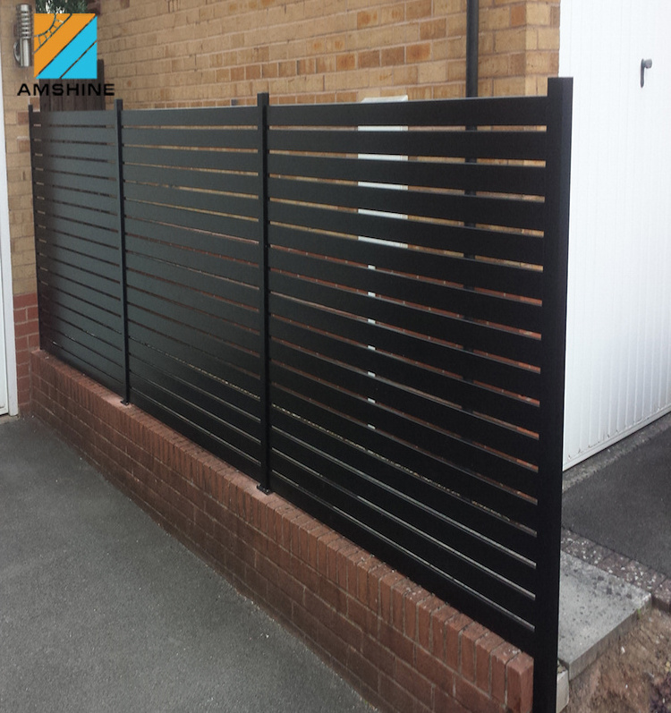 Aluminium Vertical Garden Slat Fence Metal Aluminum Modern Laser Cut Aluminum Fence Panels