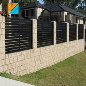 Easy To Install Modular Privacy Aluminum Slat Fence Panels Security Boundary Wall Metal Fence