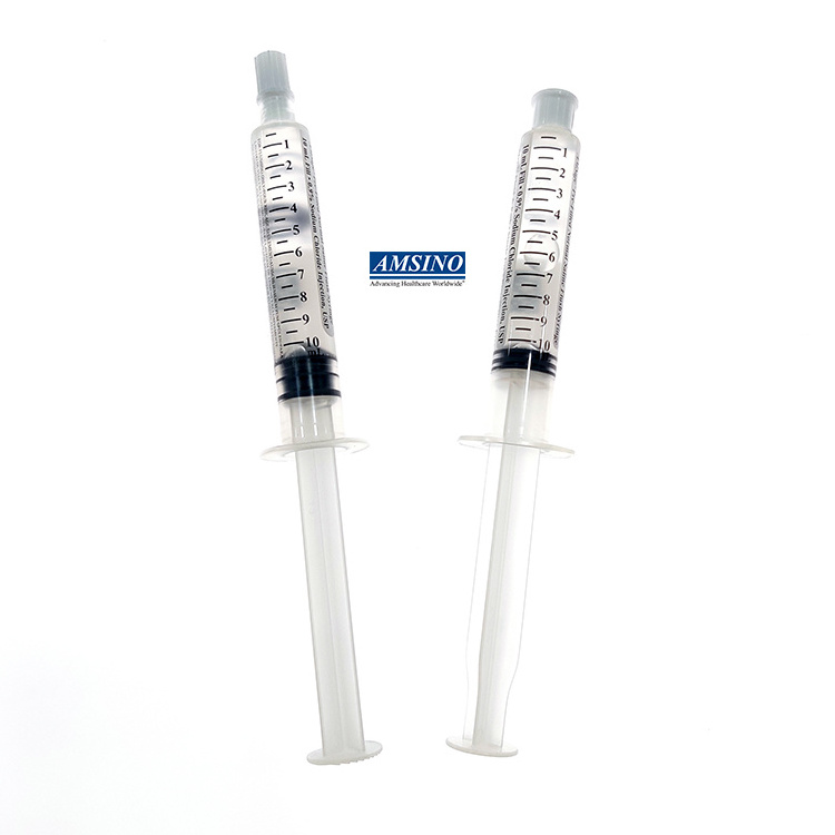 Amsafe saline prefilled syringe Disposable 3ml/5ml/10ml Saline Pre-filled Catheter IV Flush Syringes