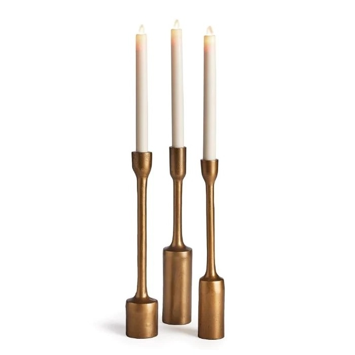 Modern Metal Candelabras for Wedding Dinning Black Candle Holders Set Matte Candlesticks Holders Decorative Taper Candle Holders