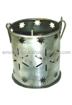 Luxury Decorative White Mosaic Glass Votive Candle Holder