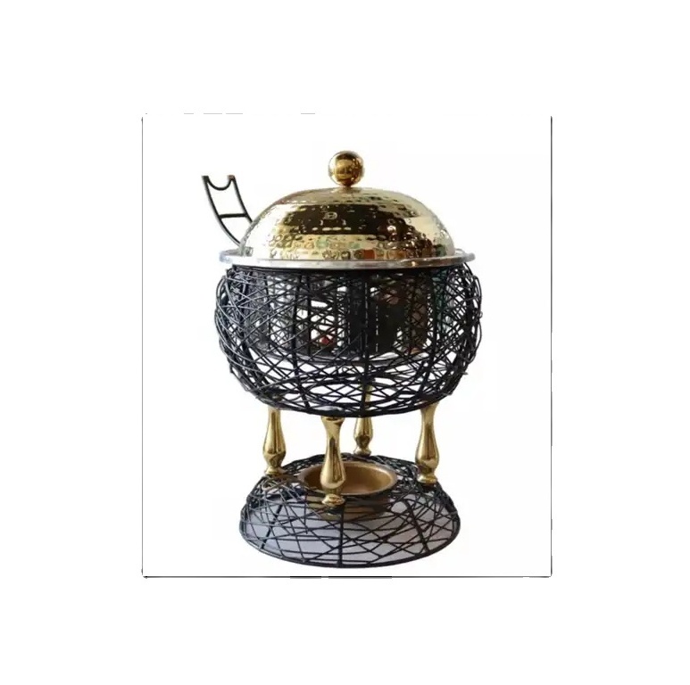 2024 New Trending Chafing Dish Copper Made Food Warmer Hot Pot For Wedding Serving Usage Cookware Hot Pot Casserole