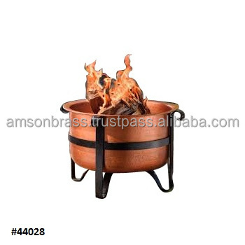 HIGH QUALITY METAL PURE COPPER BBQ GRILL ROUND FOLDING FIRE PIT OUTDOOR GARDEN HEATER FIRE PIT