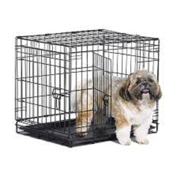 Cheap Price foldable big dog crates collapsible pet black stainless steel single door cages with roof for in house