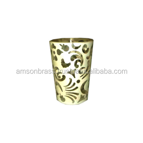 Perforated Candle Holder Square Antique Copper Metal Votive Metal Votive Candle Holder Manufacturer Wholesaler