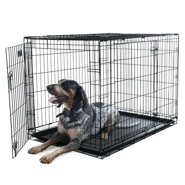 Indoor Outdoor with Single Doors Locks and Lockable Wheels Unique Dog Cage Luxury Dog Crate and Kennels for Large Dogs