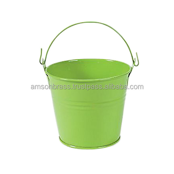 Galvanized Metal Iron Garden Pail Wedding Gift Bucket  pail bucket for food and water storage heavy duty stainless steel pail