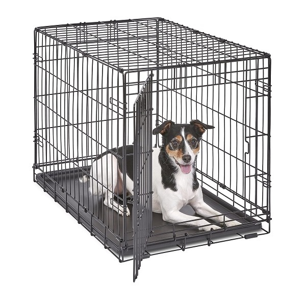 Solid Metal Durable Collapsible Steel Black Metal Iron Crate Outdoor Small Middle Large Folding Pet Dog Cage with Wheels