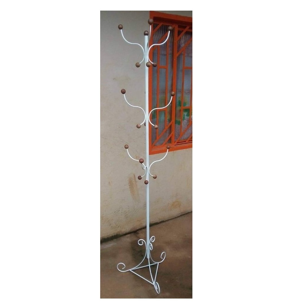 Gold Finished Coat Hanger Floor Coat Stand Metal Clothes Coat Rack Gold With Marble Base For Living Room And Bedroom