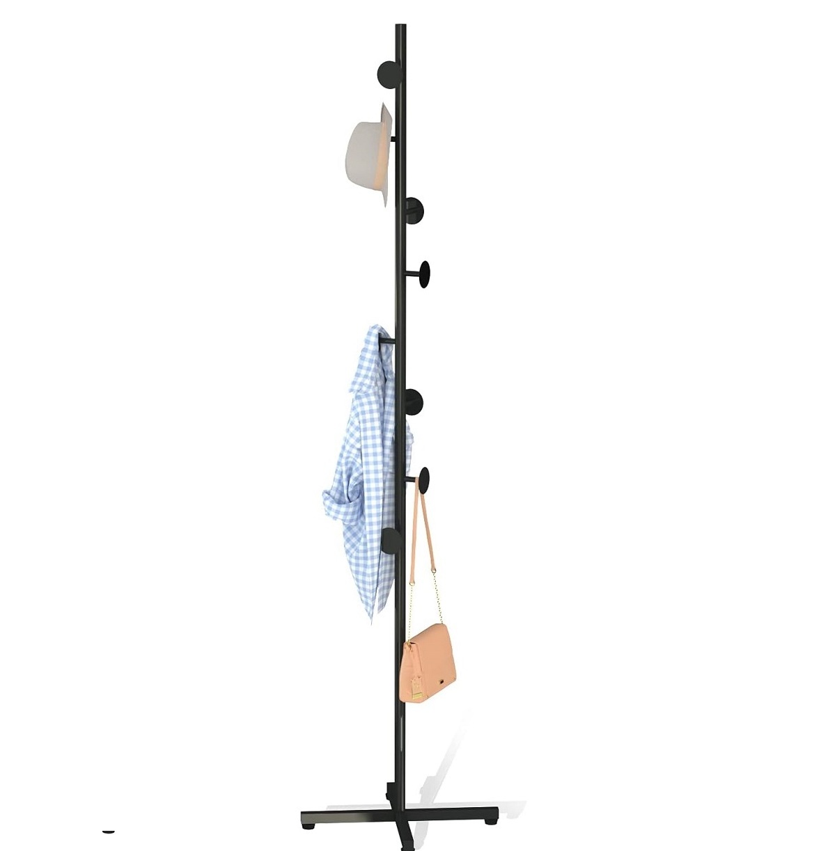 Gold Finished Coat Hanger Floor Coat Stand Metal Clothes Coat Rack Gold With Marble Base For Living Room And Bedroom