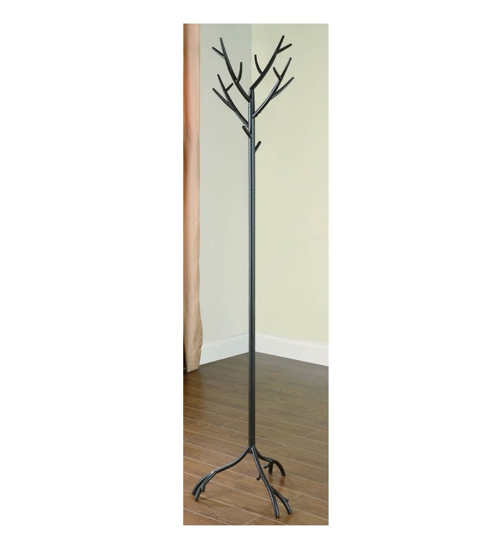 Most selling High Quality Metal Red Powder Coated Coat Rack Stand Heavy Duty Hooks Hanger Rack for Coats/Bags/Scarves/Towels