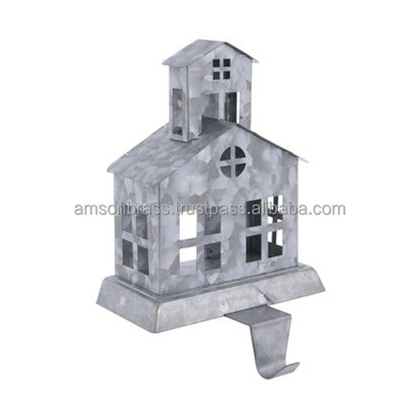 Metal Solid Iron Galvanized Home Stocking Holder Design Stand Stocking Holder For Christmas Festival Decoration