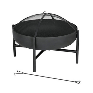 Metal Fire Pit Table Outdoor Round Fireplace - Multifunctional Garden Terrace Fire Bowl Heater BBQ, Ice Pit Outside Wood Burning