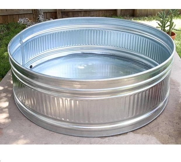 Backyard Pool Stock Tank Pool Stock Stainless Steel Galvanized Metal Round Large Bathtub Highest Quality Metal Tub