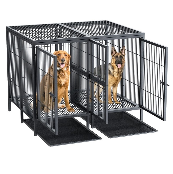 Easy to Move with Removable Tray Iron Cage/Crate/Kennel for Dog & Cat 18 Inch Sky Blue Metal Small Dog Cage