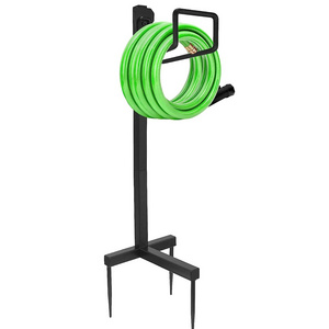 Hot Sale Coil Antique Heavy Duty Handcraft New Product Eco-Friendly Free Standing Metal Hose Holder for Garden Decoration