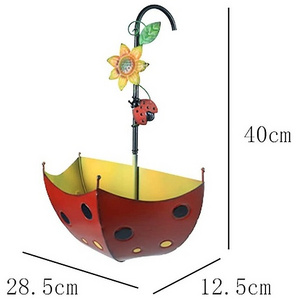 Metal Flower Pot Planter Holder Metal Umbrella Hanging Planter Wall Decor Cartoon Railing Flower Pot Planter