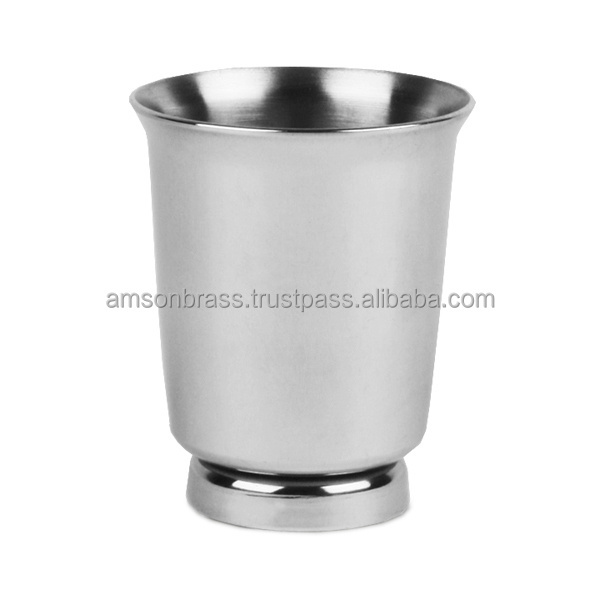 Metal Shot Glass Bar & Wine Glass Footed Glass Small Stainless Steel Cup Pint Drinking Cup Metal Shot