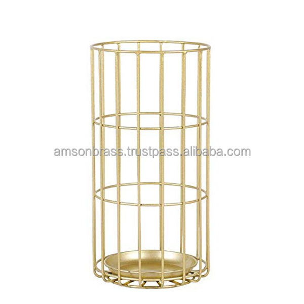 Luxury Design Metal Umbrella Stand Metal Iron Wire White Finished Umbrella Stand Home & Office Used Umbrella Stand