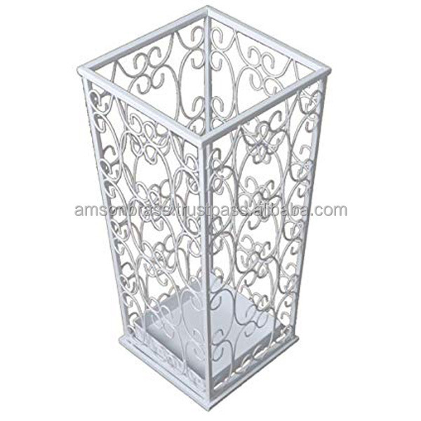 Luxury Design Metal Umbrella Stand Metal Iron Wire White Finished Umbrella Stand Home & Office Used Umbrella Stand