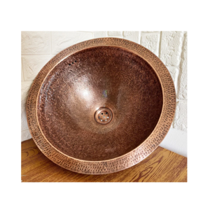 Premium Quality Metal Copper Sink Basin Kitchen Usage Hammered Copper Bathroom Sink Metal Wash Basin for Home Usage