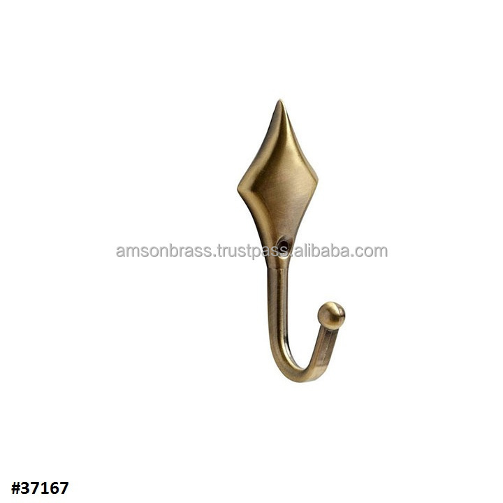 Coat Hook Solid Brass Designer Double Coat Hook Wall Organisation Hook Wall Mount Vintage Cast Iron Coat Rack