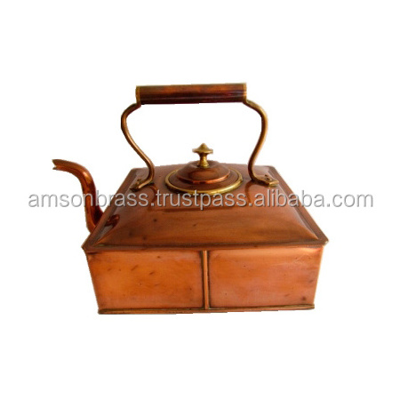 100% Copper Antique Tea Kettle for Serving