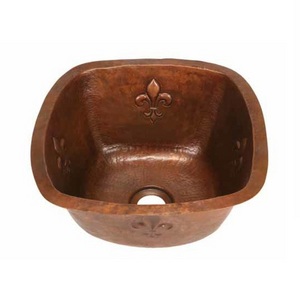 Large Decorative Sink Copper Decorative Restaurant Side Kitchen High Quality Square Shape Metal Copper Sink Handmade