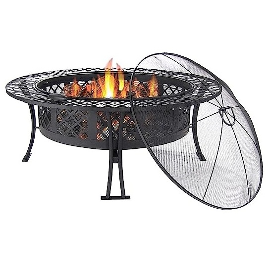 Heavy Duty Portable Camping Grill with Carrying Bag Fire Pit Metal Campfire Grill Camping Fire Pit Stainless Steel Grill Gate