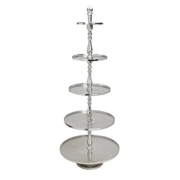 Metal Floor Display Bookcase Tall Metal Display Stand Decorated 5 Tiered Aluminium Hardy Quality Rack with Antique Finished