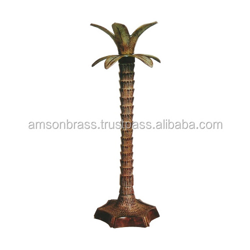 Restaurant Table Decor Large Palm Tree Candle Stand Handmade