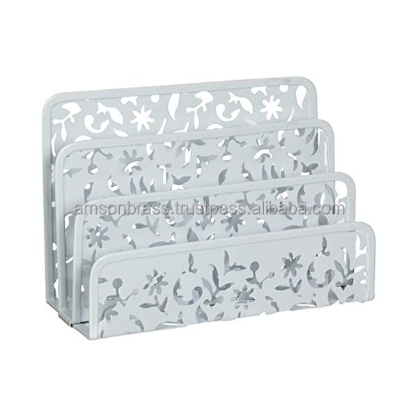 Galvanized Letter Holder Metal Iron Wall Envelope New Letter Holder Organizer Mail Sorter Storage Basket