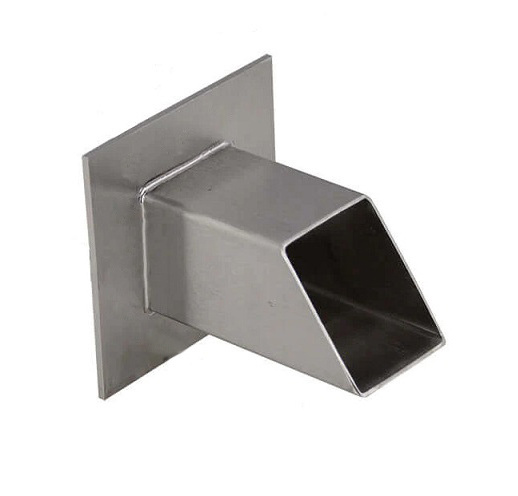 Stainless Steel Square Water Fountain Spout Scupper Spillway Trough Wall Mount for Pools, Ponds, Fountains & Water Features