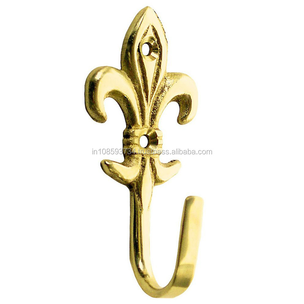 Wholesale Wall Door Solid Brass Metal Clothes Hook