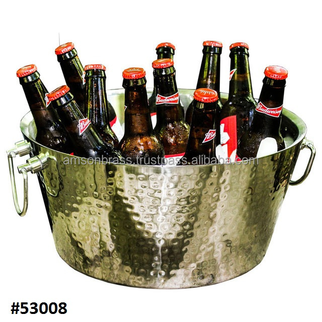 Wine Cooler Oval Shaped Large Beverage Wine Ice Bucket High Quality At Lowest Price Aluminum Beverage Tub