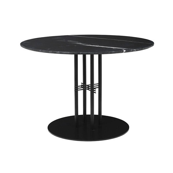 Handmade Contemporary Large Side Table Black Marble Top Golden Frame Durable Table Powder Coated Center Table.