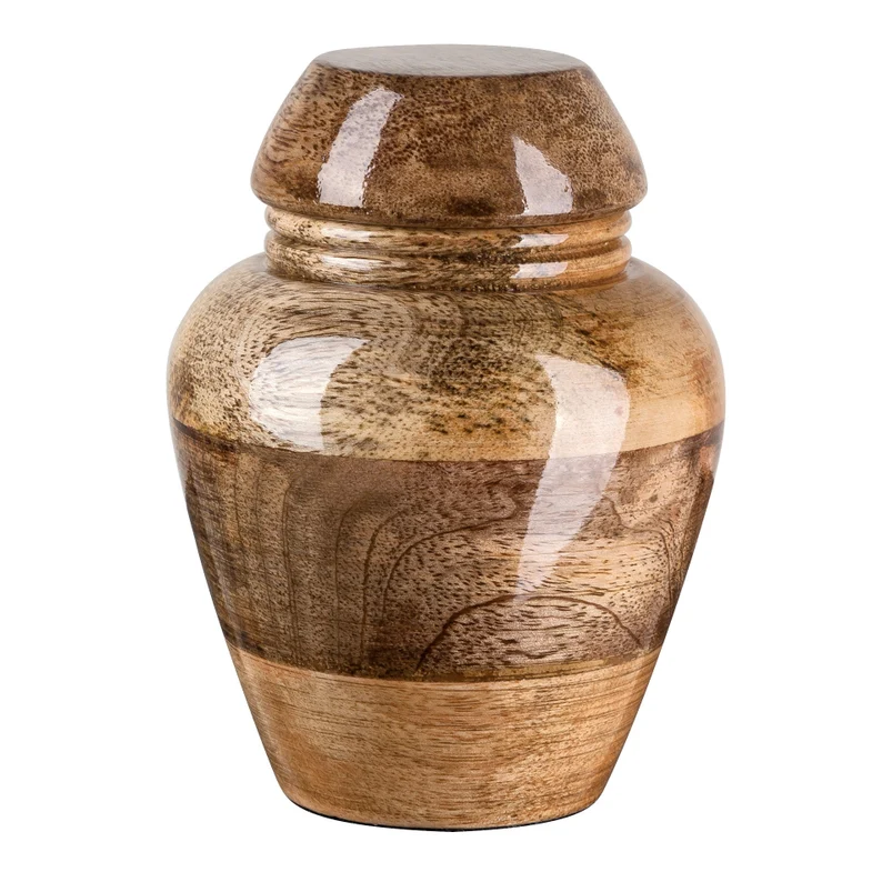 Keepsake Cremation Urn for Human Pet Hand Made Wooden Urn Italian Mango Wood keepsake Cremation Urn for Ashes Unique Design