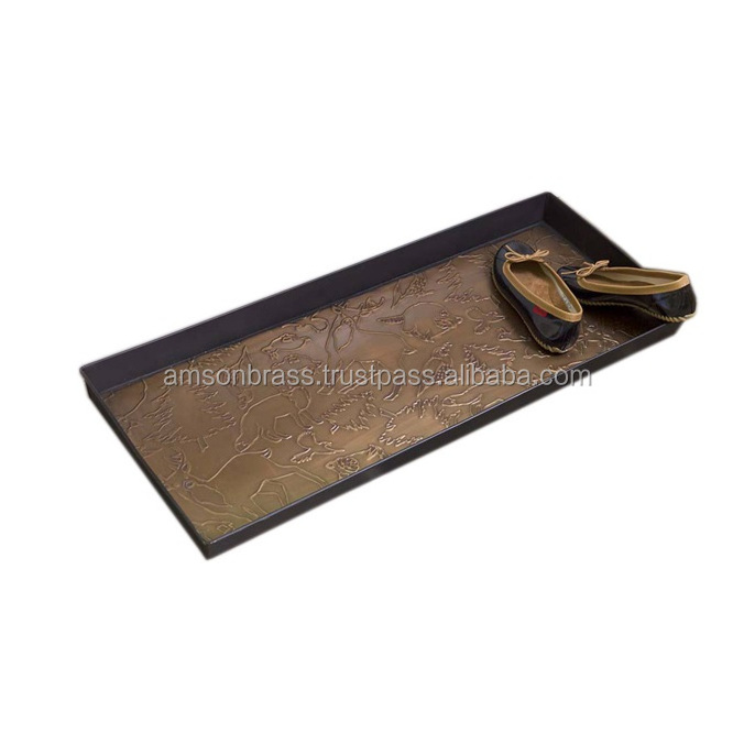 Boot Tray Home Decorative Floors Dry And Clean Best Boot Tray Classic Design Metal Boot Shoes Tray for Farmhouse