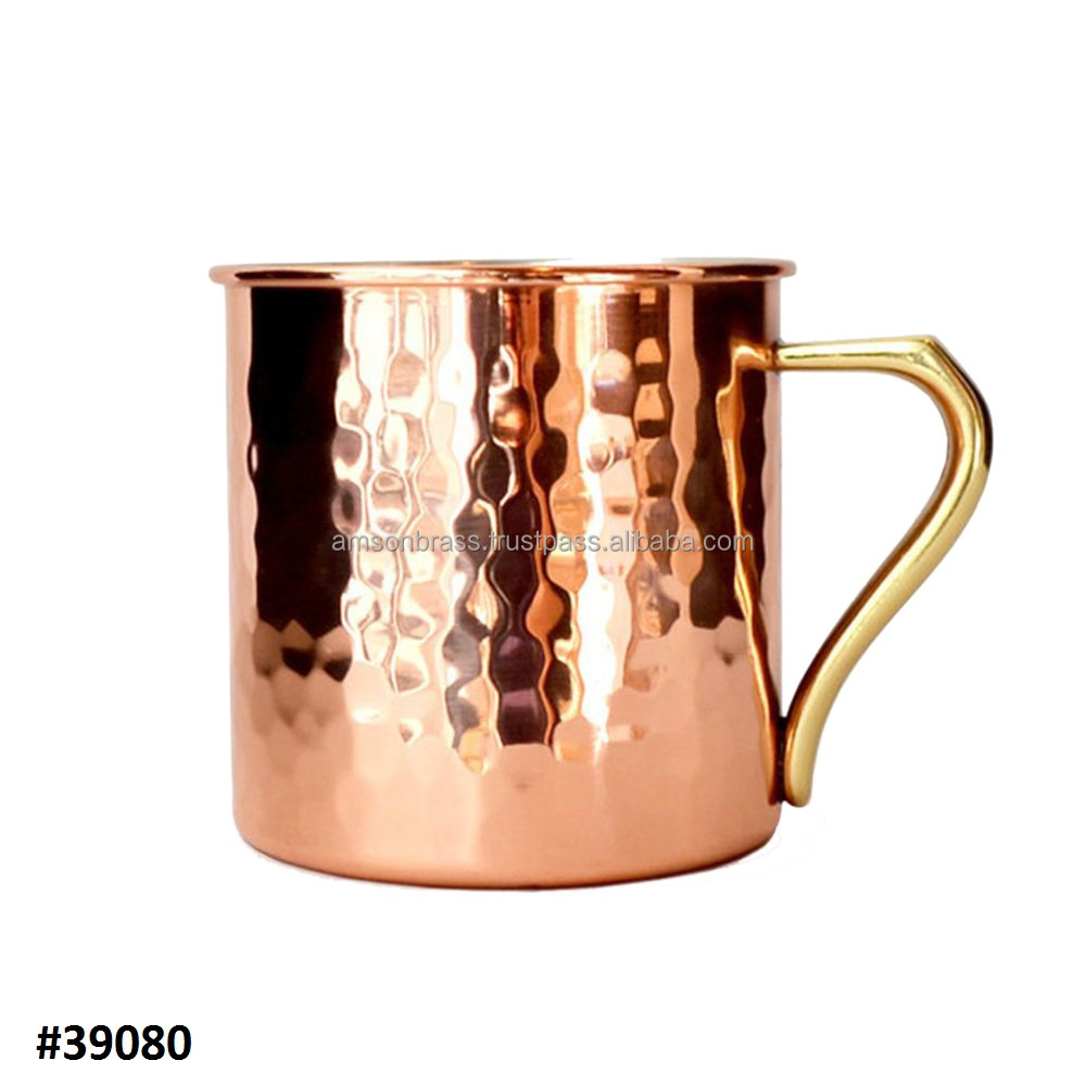 Tabletop Copper Jug Set Hammered Copper Pitcher Set for Home Kitchen Room