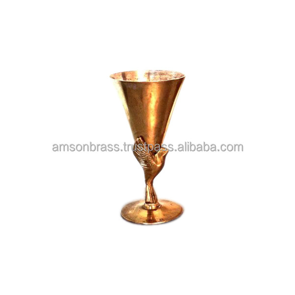 Wine Drinking Goblet Hammered Copper & Brass Metal Champagne Goblet Glass Copper Wine Goblet Wholesale Manufacturer