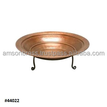 Hammered Copper Bowl Simple Fire Pit for Picnic Outdoor Garden Heater Metal Pure Copper Fire Pit with Stand