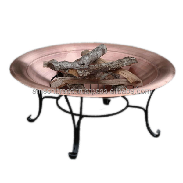 Fire Pit Metal Pure Copper Bowl Outdoor Garden Heater Wood Burning Copper Fire Pit