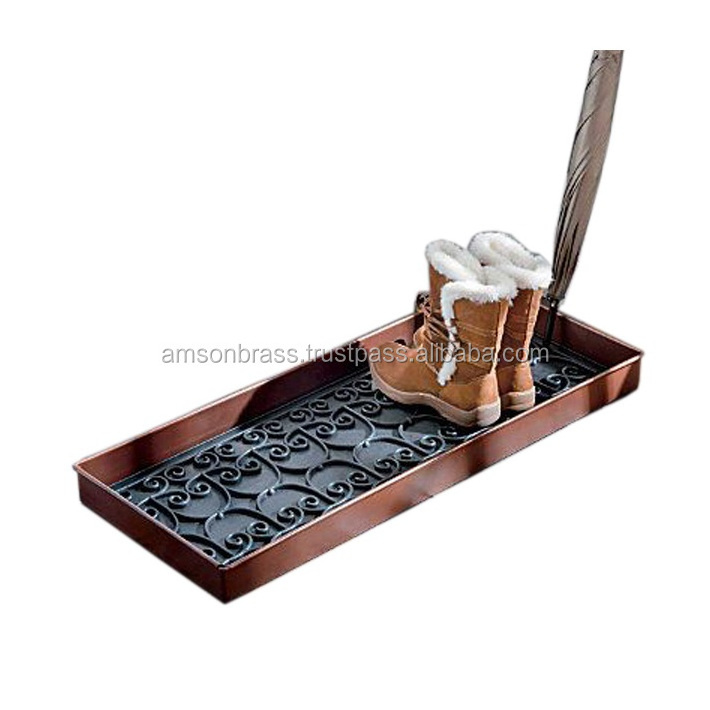 Boot Tray Home Decorative Floors Dry And Clean Best Boot Tray Classic Design Metal Boot Shoes Tray for Farmhouse