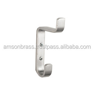 Unique Style Metal Brass Nickel Plated Cloth Hook For Hotel Room Silver Metal Wall Mounted Coat Hook Handmade