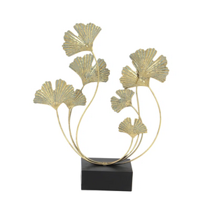 Traditional Design Cast Brass Finished Aluminium with Black Base Metal Sculptures Indoor Table  Desktop Decoration