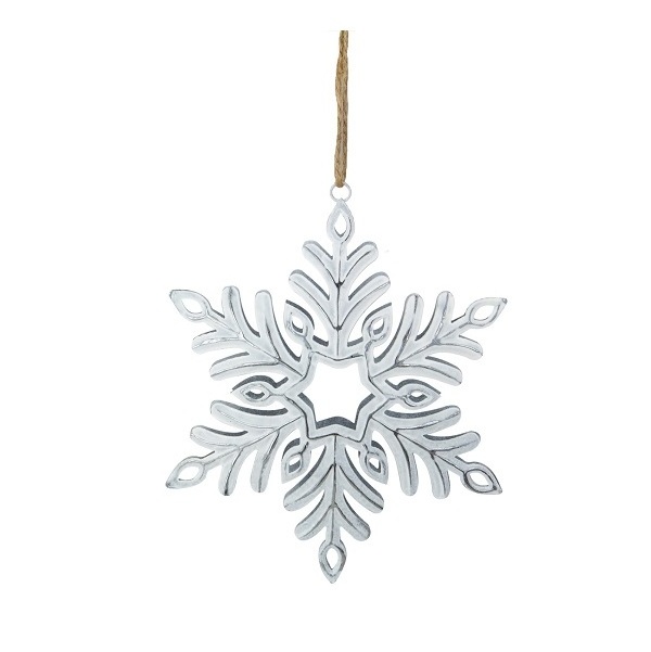 Christmas Hanging Snowflake Metal Iron Galvanized Home Hotel Christmas Decoration Hanging Snowflake for Festival