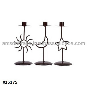 Son Moon And Star Iron Candle Stands Table Decoration Christmas Home Decoration Antique Candle Holders Metal Candle Holder