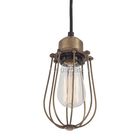 Simple Vintage Rusty Cage Wire Pendant Light Showroom Ceiling Lamp Pendant Light For Office Restaurant Home